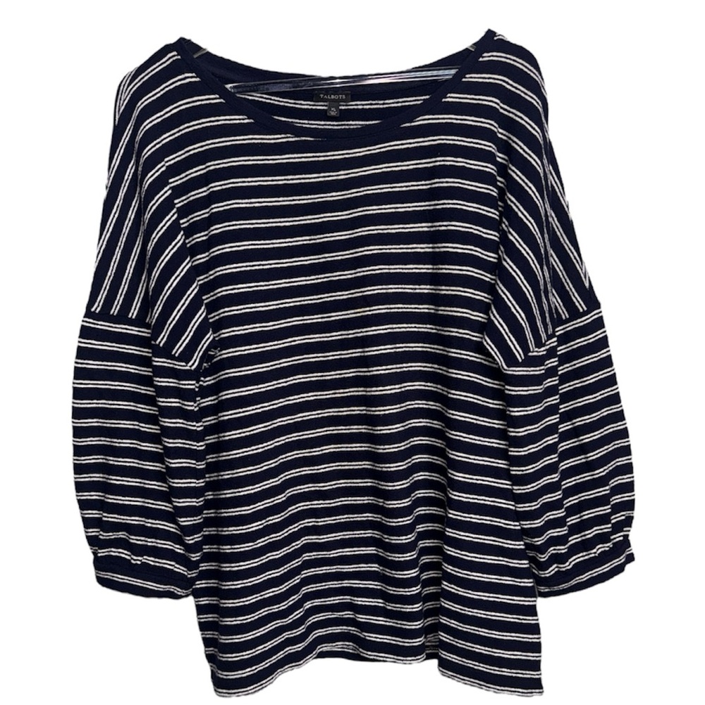 Talbots Women’s Navy Striped Women's Top